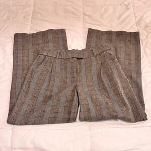 American Eagle Poppy Wide-Leg Trousers -Brown and Gray